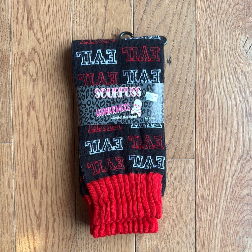 Sourpuss Black and Red Evil Leg Warmers